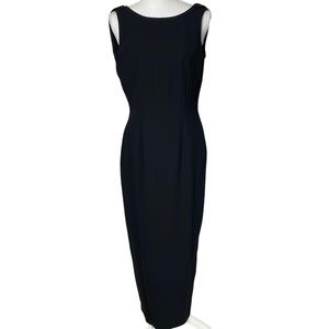 Carole Little black low back evening dress size 10